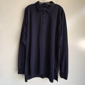 Zero Restriction Tour Series Navy Blue Long Sleeve Golf Polo Men's Size XXL